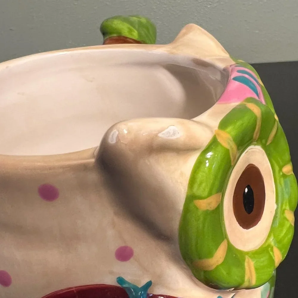 Pier 1 Imports Hand Painted Dolomite “Ollie the Owl” Large 3-D Mug ~ Planter
